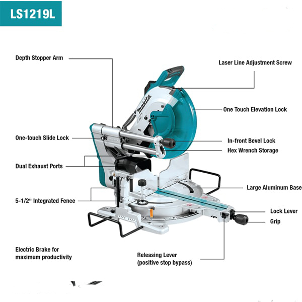 اره فارسی بر ماکیتا کشویی 305 میلی متر مدل LS1219L